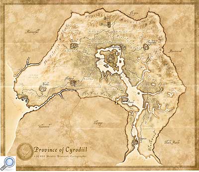 Landkarte von Cyrodiil, Oblivion